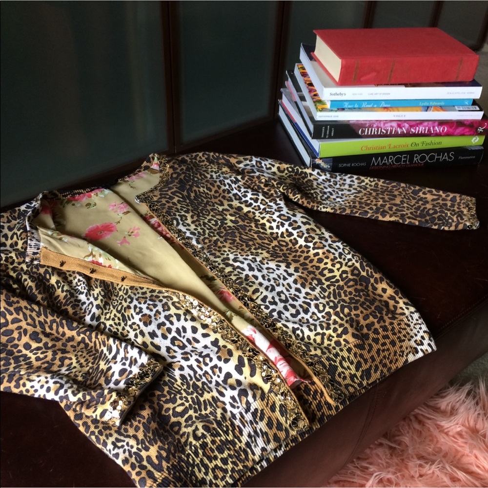 Leopard cardigan sweater